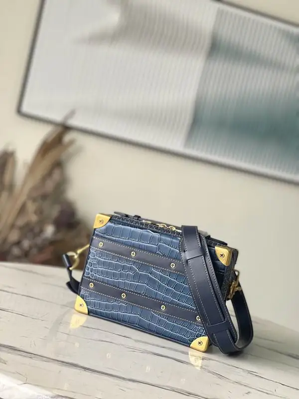 Soft Trunk M59351蓝鳄鱼纹21.5x15x7cm gf