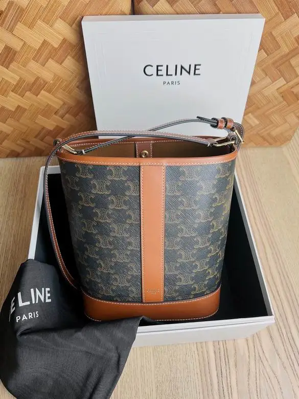 Celine cuir triomphe bucket1:1